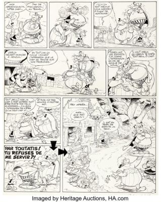 Albert Uderzo Astérix Chez Les Helvètes #16 Story Page 2 Original Art (Dargaud, 1970). | Heritage
