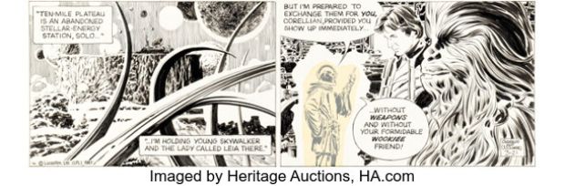 Al Williamson Star Wars Daily Comic Strip Original Art dated 3-21-81 (LA Times Syndicate, 1981). | Heritage