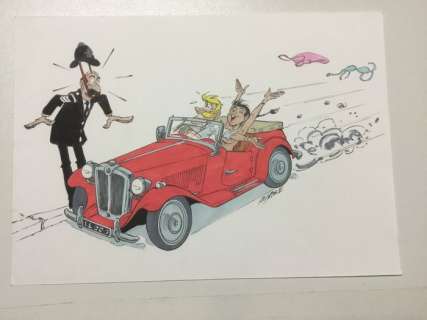 Rodrigue, Michel | Rodrigue, Michel - Dessin original couleur - Clifton et Jade | Catawiki