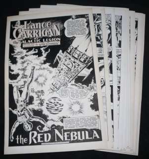 Jay Disbrow - lance carrigan of the galactic legion ‘the red nebula‘ complete 20 page story - la - done in the 1940s style - 1984