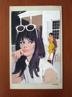 Badia Camps, Angel | Badia Camps, Angel - Original drawing in colour - Camps chica gafas - (1960’s) | Catawiki