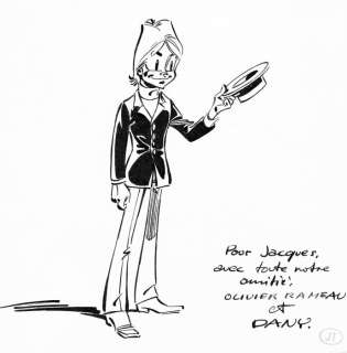 Dany | Dany - Dessin original dédicacé - Olivier Rameau - (années 1970) | Catawiki