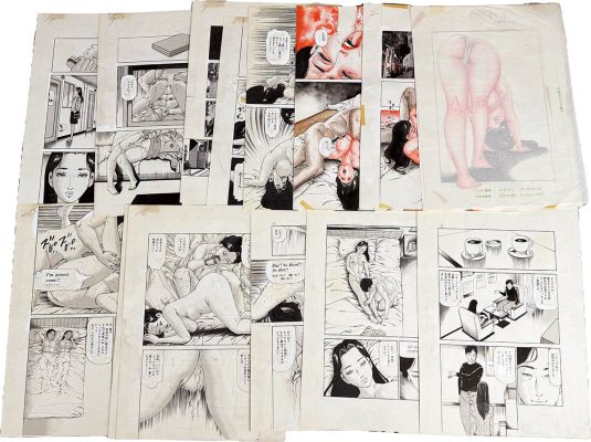 Ryuji Sawada Hand-Drawn Manuscript"Lewd Office Lady’s Lustful Lessons" (20 pages total) | Mandarake (Big Web)