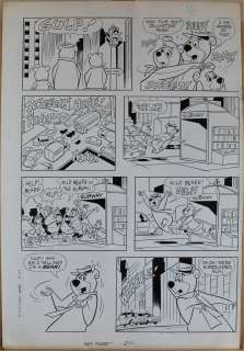 Harvey Eisenberg | Tavola originale per ‘Hey there, It’s Yogi bear’, adattamento a fumetti del lungometraggio di animazione, prodotto da Hanna e Barbera nel 1964. Pubblicata per la prima volta nel 1964 sull’albo n. 409 della Gold Key Comics “ Hey There,&hellip; | Art e Fumetto