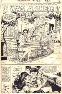 Jack Katz, Vince Colletta - falling in love #128 p. 1 / 16 - ‘i was a cheat! ‘ title splash - 1972