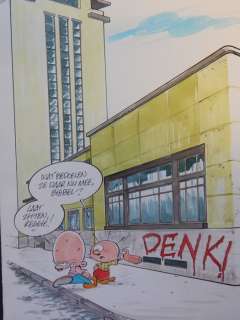 Legendre, Marc - 1 Original colour drawing - Biebel - Affiche voor een stripbeurs | Catawiki