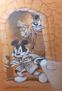 Alessandro Gottardo - 1 Colour pencil drawing - Mickey Mouse - "Pericolo nell’ombra" - 2024 | Catawiki
