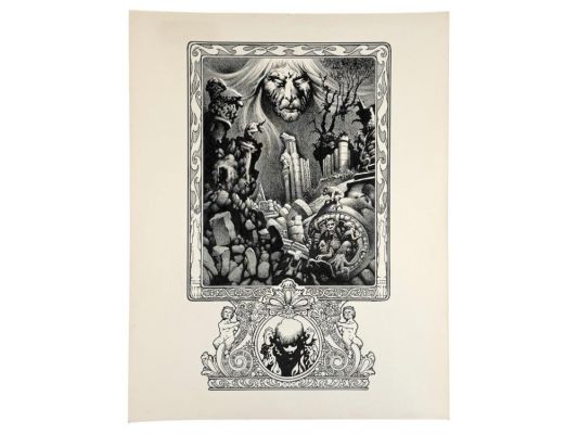 Lot 374 - Stephen Fabian (1930-2025) Mixed Media on Paper | Weiss Auctions