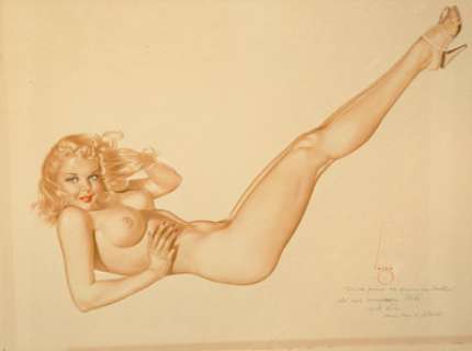 Alberto Vargas (American, 1896-1982) Legacy Nude Watercolor on paper 17-1/2 x 23-1/2 inches (44.5 x 59.7 cm) (sight)... | Heritage