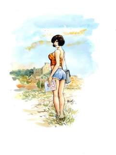 Berlion, Olivier - 1 Original colour drawing - Tony Corso - Nadia - 2021 | Catawiki