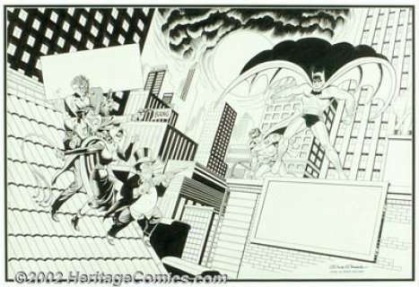 Dick Sprang - Original Cover Art for Batman: The Sunday Classics 1943-1946 (DC, 1991). An absolutely superb piece - | Heritage