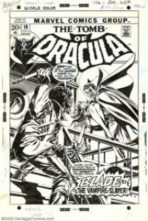 Gil Kane and Tom Palmer - Original Cover Art for The Tomb of Dracula #10 (Marvel, 1973). Maybe Dracula‘s hot -