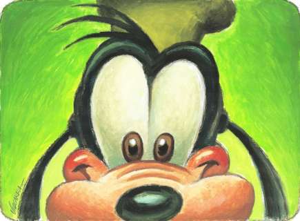 Joan Vizcarra - Goofy Portrait - Original Painting | Catawiki