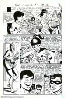 Irv Novick and Jack Abel - Original Art for Teen Titans #8, page 2 (DC, 1967). Robin, Kid Flash, Wonder Girl, and -