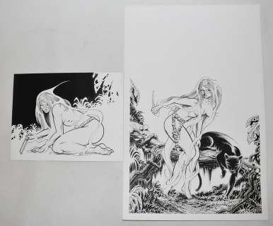 (2) RON WILBER P/I COMIC ILLUS. C. 1990 | EstateOfMind