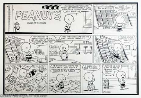 Charles Schulz - Original Comic Strip Art for Peanuts Sunday 6-2-52 (United Features Syndicate, 1952). This - | Heritage