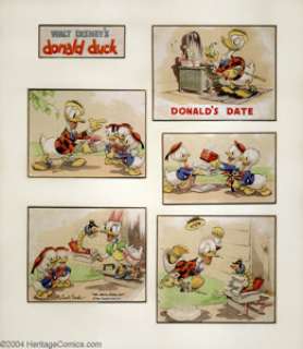 Carl Barks and Tom Wood - Walt Disney’s Donald’s Date Six Original Watercolor Illustrations (Good Housekeeping - | Heritage