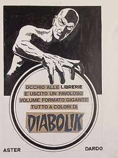 Paludetti, Franco - 1 Original drawing - Diabolik - Il Cartonato Pubblicità - 1974 | Catawiki