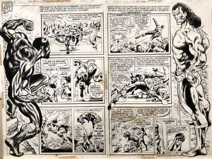 Billy Graham - Jungle Action 17 - (Black Panther) Double Page Spread