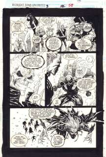 Vince Giarrano - Midnight Sons Unlimited #3 P.49 / 58 - Ghost Rider, Spiderman, & Morbius - 1993 Signed