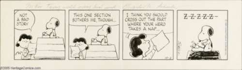 Charles Schulz - Peanuts Daily Comic Strip Original Art, dated 10-3-85 (United Features Syndicate, 1985). Every - | Heritage