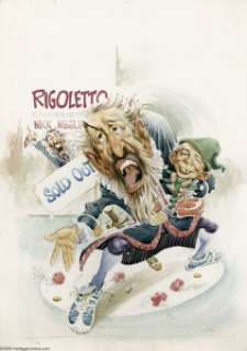 Jack Rickard - Mad Co-Editor Nick Meglin as Rigoletto Caricature Illustration Original Art (1982). In this -
