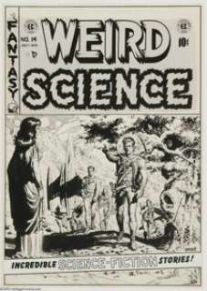 Wally Wood - Weird Science #14 Cover Original Art (EC, 1952). Many of the top comic artists of the 1950s -