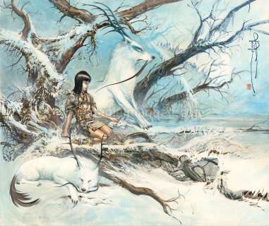 Saverio Tenuta - Meiki Izunas Illustration originale - La Légende des Nuées écarlates