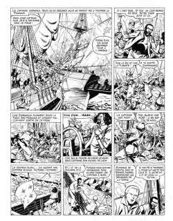 Planche originale 45 de la série Barbe Rouge L‘or et la gloire par Christian GATY