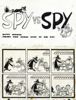 Antonio Prohias - Mad #60 "Spy vs. Spy" Page Original Art (EC, 1961). The spirited rivalry between the -