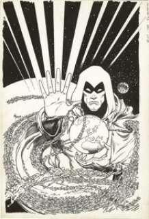 Mike Kaluta - Spectre #1 Cover Original Art (DC, 1987). "The Spectre returns to Earth for vengeance." So -