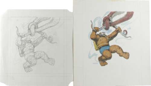 Earl Norem - Fantastic Four: Island of Danger Illustration Original Art, Group of 8 (Marvel Books, 1984). It’s - | Heritage