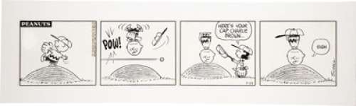 Charles Schulz Peanuts Daily Comic Strip Original Art, dated 7-23-68 (United Feature Syndicate, 1968). Poor - | Heritage