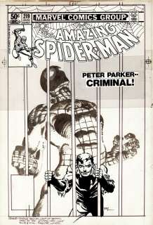 Frank Miller - Amazing Spider-Man #219 Cover (Rare All Frank Miller Asm Cover!) 1981