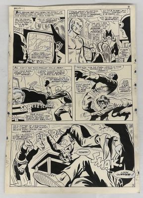 X-MEN #36 PG 3 ORIGINAL COMIC ART ALL 5 ORIGINAL X-MEN MARVEL 1967 ROSS ANDRU