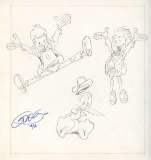 Greg | Zig et Puce, illustration Ã  la mine de plomb sur… | Millon