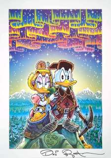 Don Rosa - Uncle Scrooge - "Scrooge McDuck and Glittering Goldie" - Signed Print by Don Rosa | Catawiki