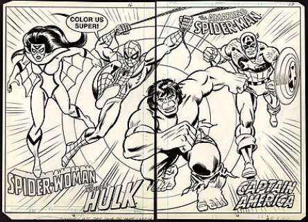 SUPER HEROES PUZZLES AND GAMES (1979) Double Page Splash | ComicConnect