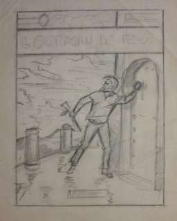 Martin, Jacques - 1 Original preliminary drawing - Lefranc T2 - L’Ouragan de feu - 1975 | Catawiki