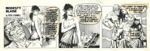 Enric badia Romero - 1 Original page - Modesty Blaise - strip #3570 | Catawiki