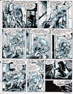 Walthéry | Natacha, planche n°47 Ã  l’encre de Chine sur… | Millon