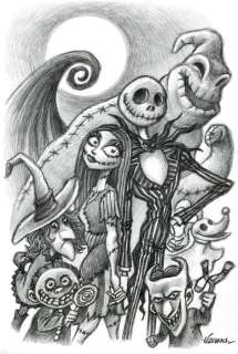 Joan Vizcarra - The Nightmare Before Christmas - Original Drawing - 48 x 33 cm - Pencil Art | Catawiki