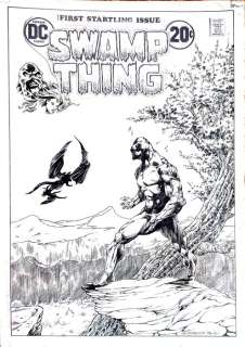 Mike Gustovith - 1 Original cover - Swamp Thing - alternative (non publiée) | Catawiki