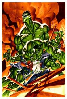 Thony Silas - 1 Original colour drawing - Hulk - Transformation | Catawiki