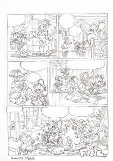 Roberta Migheli - 1 Original preliminary page - Topolino - n. 2757 "Paperino e l’ indispensabile pezzo di ricambio" - 2008 | Catawiki