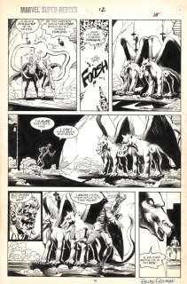 Armando Gil, Brian Postman | Marvel Super-Heroes #12 P.16 - Doctor Strange Transports Away - 1993 Signed | Anthony’s Comic Book Art