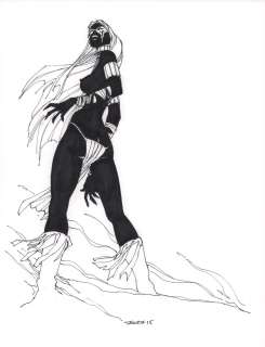 Bart Sears - Crow (East of West) Topless From Behind Commission - 2015 Signed