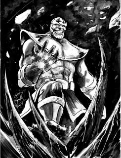 Gavin Smith | Gavin Smith - Thanos w/ Infinity Gauntlet | Modern Mythology Comic Art