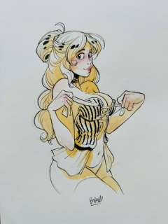 Barbucci, Alessandro - 1 Original drawing - Ekhö Monde Miroir - Fourmille en bustier - 2020 | Catawiki