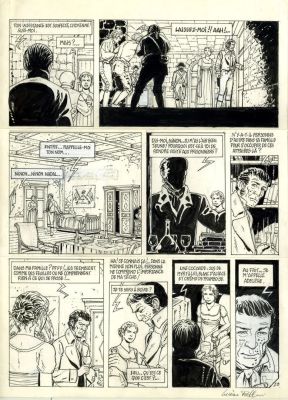 Lot 43 - Lucien ROLLIN Planche originale N et B Les Fleury-Nadal 2006 Glénat | misc / divers